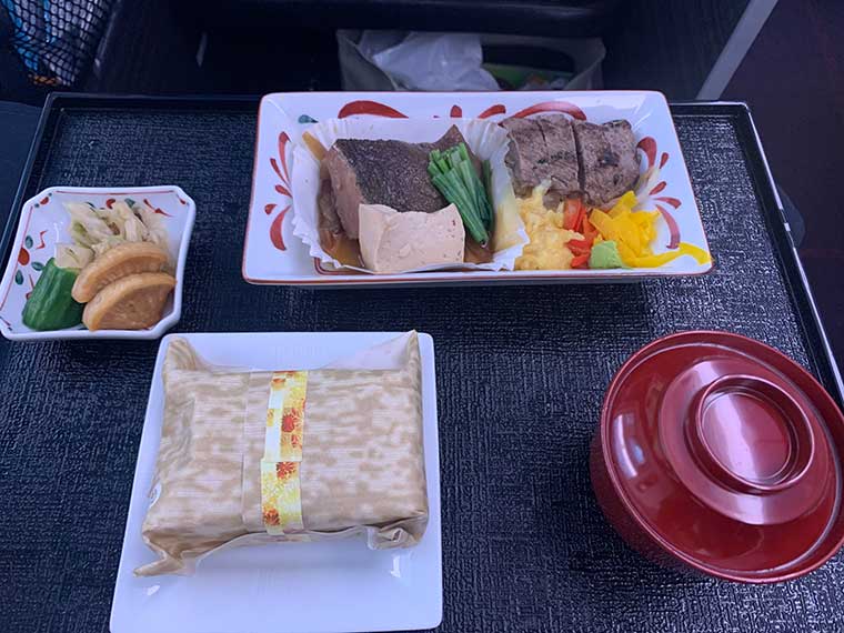 JFK→羽田JL005便ビジネスクラス機内食